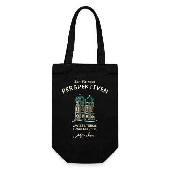Munich Frauenkirche twin towers, observation tower - Gift Bag for Bottles - black - Front