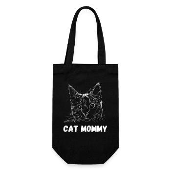 Maman chat - Sac à bouteille - noir - Devant