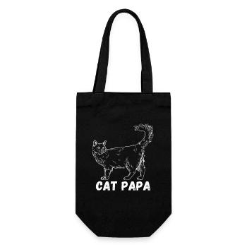 Cat Dad - Gift Bag for Bottles - black - Front