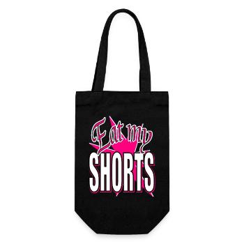 friss meine Shorts - Stern in Pink - Geschenkbeutel für Flaschen - Schwarz - Vorne
