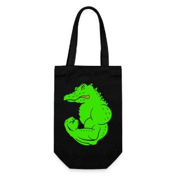 strong crocodile - Gift Bag for Bottles - black - Front