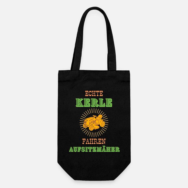 Rasenmäher - Geschenkbeutel für Flaschen - Schwarz