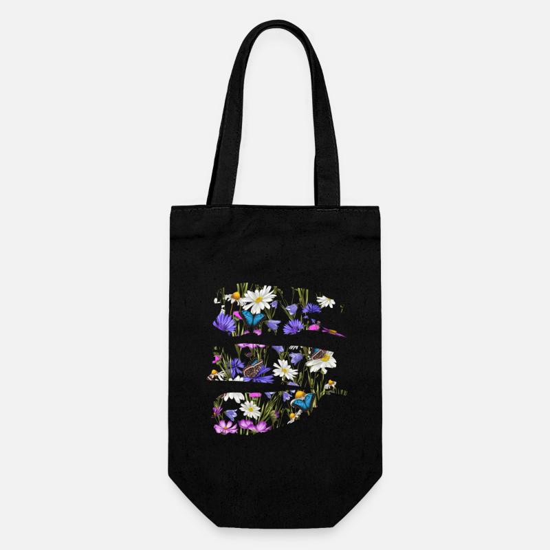 Spring Flowers - Spring Awakening - Gift Bag for Bottles - black