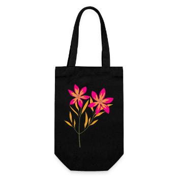 Florist Blume Pflanze Natur Gärtner - Geschenkbeutel für Flaschen - Schwarz - Vorne