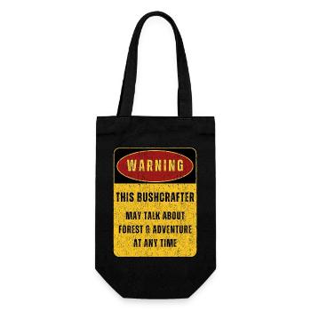 Outdoor Bushcraft Adventure Nature. Funny sayings - Gift Bag for Bottles - black - Front