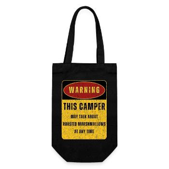 Outdoor Camping Adventure Nature. Funny sayings - Gift Bag for Bottles - black - Front