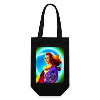 Super maman! - Sac à bouteille - noir - Devant