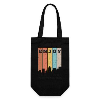 New York The City That Never Sleeps - Geschenkbeutel für Flaschen - Schwarz - Vorne