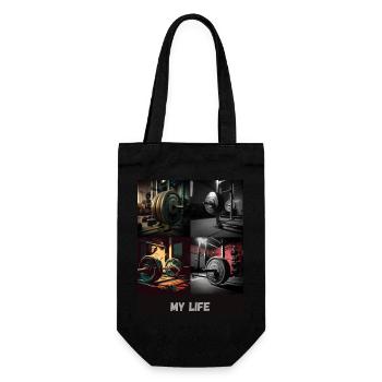 Training Sportswear Bodybuilding Fitness Kleidung - Geschenkbeutel für Flaschen - Schwarz - Vorne