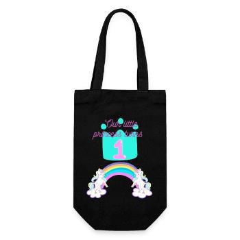 Célébration d’anniversaire de licorne magique 1y - Sac à bouteille - noir - Devant