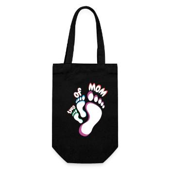 Liebevolles Mutter Kind Shirt Muttertag Geschenk - Geschenkbeutel für Flaschen - Schwarz - Vorne