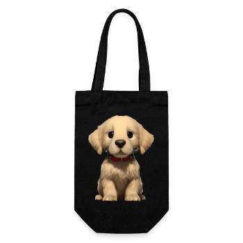 Chiot Golden Retriever Chiens Propriétaires de chiens - Sac à bouteille - noir - Devant