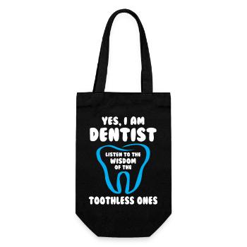 I am Dentist - Gift Bag for Bottles - black - Front