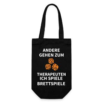 boardgame chess backgammon game night - Geschenkbeutel für Flaschen - Schwarz - Vorne