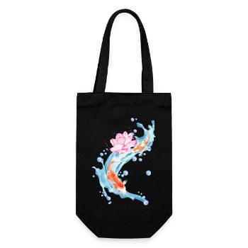 Sérénité dans l’eau - Japanese Pond Design - Sac à bouteille - noir - Devant
