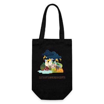 Katastrophen - Geschenkbeutel für Flaschen - Schwarz - Vorne