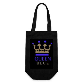 Queen🔵 blue - Geschenkbeutel für Flaschen - Schwarz - Vorne