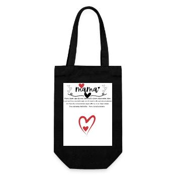 Danke Mama - Geschenkbeutel für Flaschen - Schwarz - Vorne