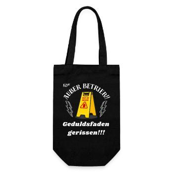 Geduldsfaden gerissen! - Geschenkbeutel für Flaschen - Schwarz - Vorne