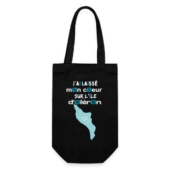 Jai laissé mon cœur à l'île d'Oléron 1 - Sac à bouteille - noir - Devant