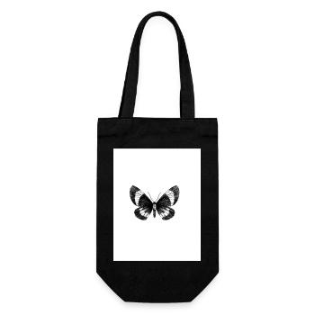 Schmetterling - Geschenkbeutel für Flaschen - Schwarz - Vorne