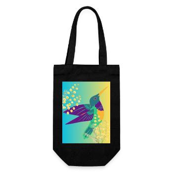 KOLIBRI - Geschenkbeutel für Flaschen - Schwarz - Vorne