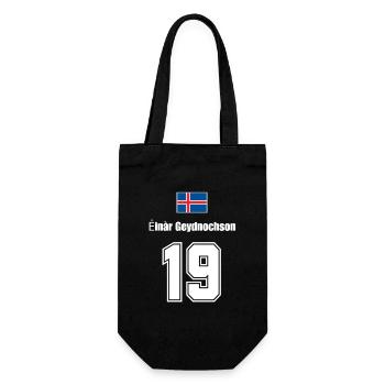 Island Trikot Nr.19 - Geschenkbeutel für Flaschen - Schwarz - Vorne