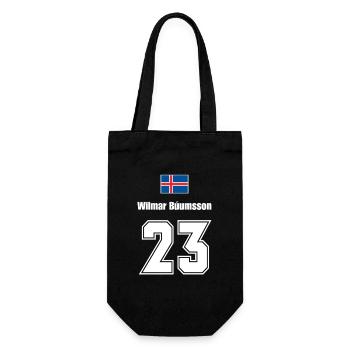 Island Trikot Nr.23 - Geschenkbeutel für Flaschen - Schwarz - Vorne