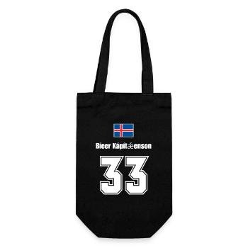 Island Trikot Nr.33 - Geschenkbeutel für Flaschen - Schwarz - Vorne