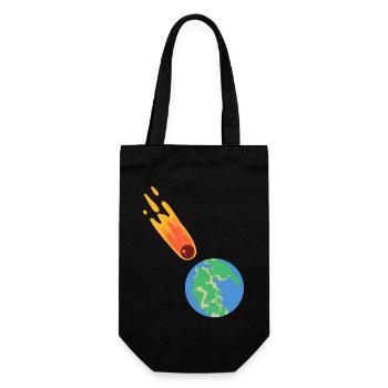 La météorite Hugadino frappe Pangéa, Dino et Dinosaure - Sac à bouteille - noir - Devant