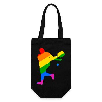 LGBTQIA+ Pickleball - Geschenkbeutel für Flaschen - Schwarz - Vorne