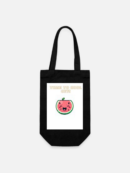 Pastèque Kawaii - Sac à bouteille - noir