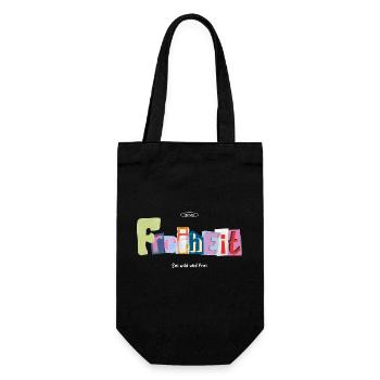 Freiheit Lustige Sprüche Natur T-Shirt - Geschenkbeutel für Flaschen - Schwarz - Vorne