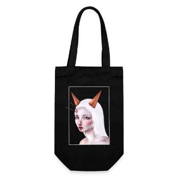 Anime Design - Geschenkbeutel für Flaschen - Schwarz - Vorne