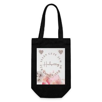 Hochzeitstag - Geschenkbeutel für Flaschen - Schwarz - Vorne