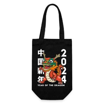 Cadeau du Nouvel An chinois Dragon Chine Asiatique I - Sac à bouteille - noir - Devant