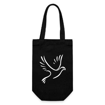 Colombe de la Paix blanche - Sac à bouteille - noir - Devant