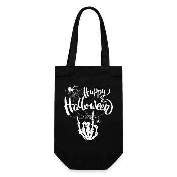 Metal Happy Halloween - Geschenkbeutel für Flaschen - Schwarz - Vorne