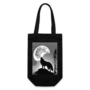 Wolf Moon - Gift Bag for Bottles - black - Front