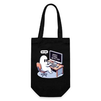 GHOST TYPING DETECTED! -Uh-Oh! - Geschenkbeutel für Flaschen - Schwarz - Vorne