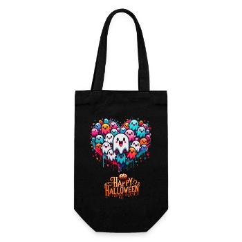 T-shirt d’Halloween Graffiti Chibi Ghost Heart - Sac à bouteille - noir - Devant