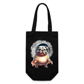 Bulldog Halloween Chien Chiens - Sac à bouteille - noir - Devant
