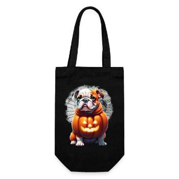 Bouledogue Halloween chien CHIENS - Sac à bouteille - noir - Devant