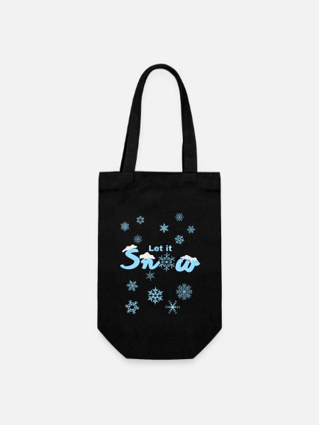 Let it snow - Geschenkbeutel für Flaschen - Schwarz