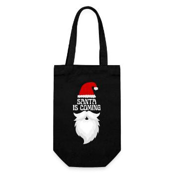 Santa is coming - Gift Bag for Bottles - black - Front