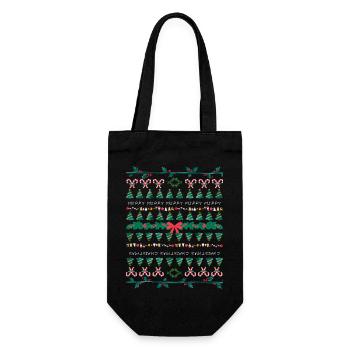 MERRY CHRISTMASS - Geschenkbeutel für Flaschen - Schwarz - Vorne