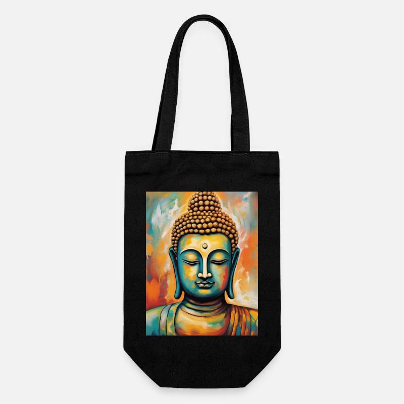 Buddha - Geschenkbeutel für Flaschen - Schwarz