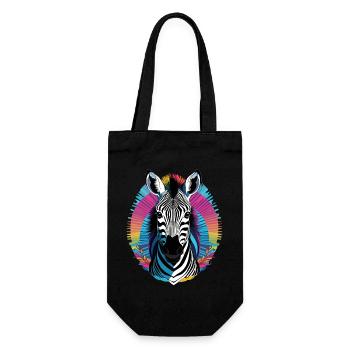 Zebra - Gift Bag for Bottles - black - Front