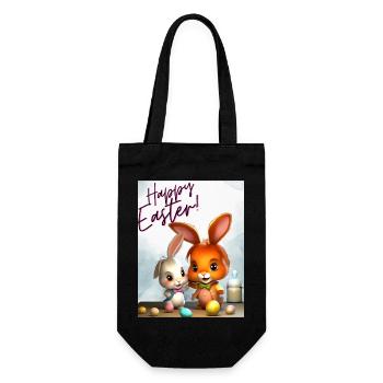 Osterwekstatt - Geschenkbeutel für Flaschen - Schwarz - Vorne