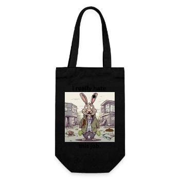 Je déteste vraiment - motif drôle - Sac à bouteille - noir - Devant